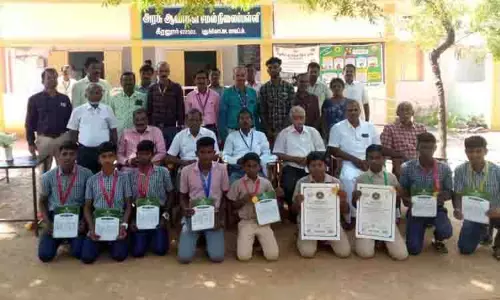 கீரனூர் அரசு பள்ளி மாணவர்கள் சாதனை