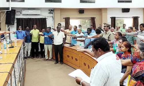 நாமக்கல்லில்  ஊழல் தடுப்பு விழிப்புணர்வு உறுதிமொழி ஏற்பு