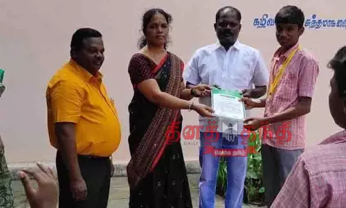 தடகள போட்டியில் அரசு பள்ளி மாணவன் சாதனை தடகள போட்டியில் அரசு பள்ளி மாணவன் சாதனை