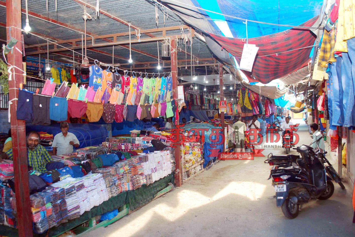 As traders from outside the state did not come The textile market of