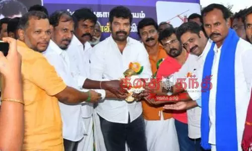 தாய் மண் யாத்திரை:  மாவீரன் பொல்லான் நினைவிடத்தில்   மண் எடுக்கும் நிகழ்ச்சி