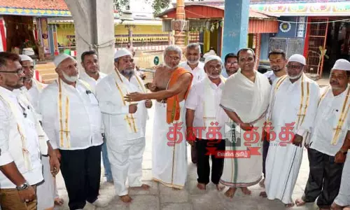 கோட்டை ஈஸ்வரன் கோவில் நிர்வாகிகளுடன் ஜமாத் கூட்டமைப்பினர் சந்திப்பு