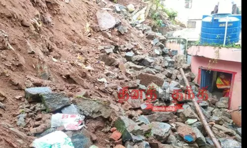 2 இடங்களில் தடுப்புச்சுவர்கள் இடிந்து விழுந்தன