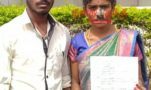 தர்மபுரி போலீஸ் சூப்பிரண்டு அலுவலகத்தில் பாதுகாப்பு கேட்டு காதல் ஜோடி தஞ்சம் தர்மபுரி போலீஸ் சூப்பிரண்டு அலுவலகத்தில் பாதுகாப்பு கேட்டு காதல் ஜோடி தஞ்சம்