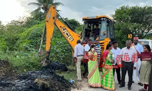 கால்வாய் தூர்வாரும் பணி, சேதமடைந்த பள்ளி கட்டிடங்களை கலெக்டர் ஆய்வு