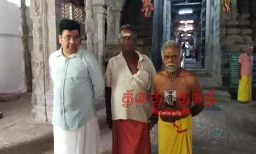சிவசைலநாதர் கோவிலில் சபரீசன் சாமி தரிசனம்