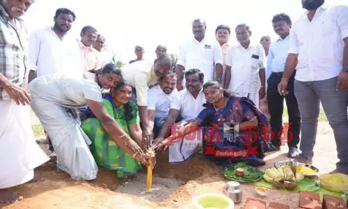 மேல்நிலை நீர்த்தேக்க தொட்டி கட்ட அடிக்கல் நாட்டு விழா