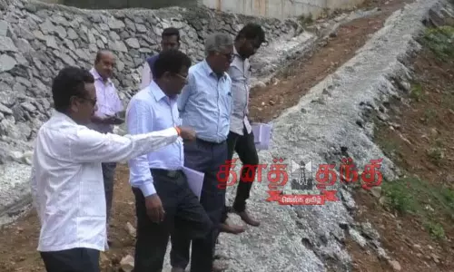 யானை வழித்தடத்தில் அதிகாரிகள் ஆய்வு யானை வழித்தடத்தில் அதிகாரிகள் ஆய்வு