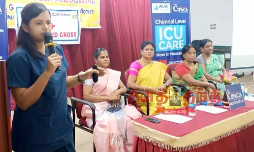 நாமக்கல் அரசு பெண்கள் கல்லூரியில்   மருத்துவ முதலுதவி குறித்த விழிப்புணர்வு நிகழ்ச்சி