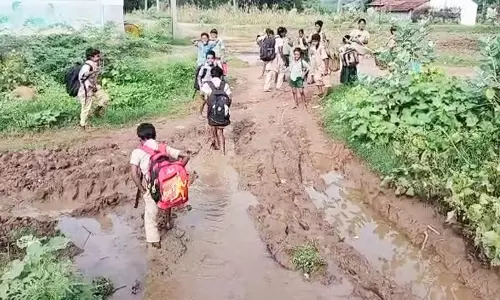 அய்யலூர் அருகே சாலை வசதி இல்லாததால் மாணவர்கள் அவதி