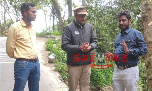 யானை வழித்தடத்தில் அதிகாரிகள் ஆய்வு யானை வழித்தடத்தில் அதிகாரிகள் ஆய்வு