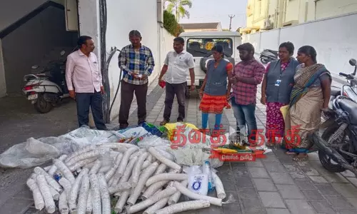 பொள்ளாச்சியில் 100 கிலோ பிளாஸ்டிக் பொருட்கள் பறிமுதல்