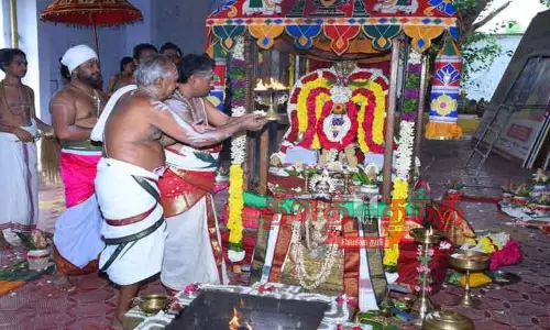 பெருவேம்புடையார் சாஸ்தா கோவில் விமான கோபுர பாலாலயம்