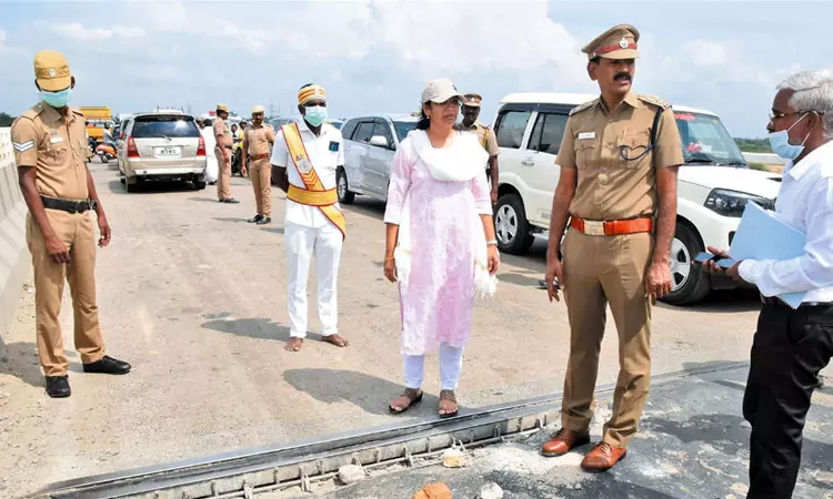 காஞ்சீபுரம் அருகே கலெக்டர், போலீஸ் சூப்பிரண்டு ஆய்வு