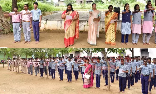 நாமக்கல் வடக்கு அரசு மேல்நிலைப்பள்ளியில்  குழந்தைகள் தின உறுதிமொழி ஏற்பு  கலெக்டர் ஸ்ரேயா சிங் தலைமையில் நடந்தது