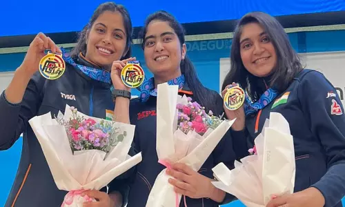 ஆசிய ஏர்கன் சாம்பியன்ஷிப்: ஜூனியர் பெண்கள் பிஸ்டல் பிரிவில் இந்திய அணிக்கு தங்கப் பதக்கம்