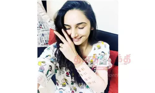 நடிகை ராகிணி திவேதிக்கு கையில் காயம்