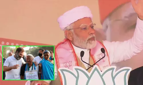 நர்மதா அணை திட்டத்திற்கு தடை போட்ட பெண்ணுடன் நடைபயணம்... ராகுல் காந்தியை சாடிய பிரதமர் மோடி