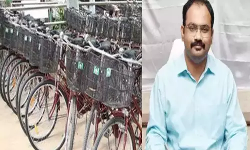 ரூ.12 கோடியில் பள்ளி மாணவர்களுக்கு விலையில்லா சைக்கிள்- திருவள்ளூர் மாவட்ட கலெக்டர் ரூ.12 கோடியில் பள்ளி மாணவர்களுக்கு விலையில்லா சைக்கிள்- திருவள்ளூர் மாவட்ட கலெக்டர்