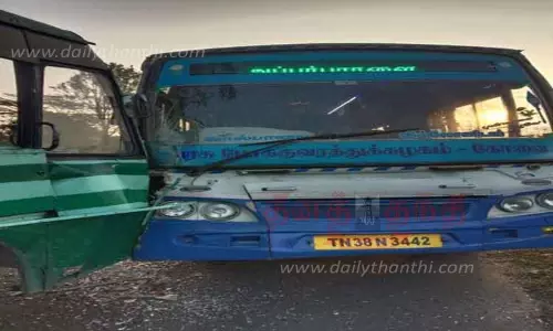 வால்பாறையில் அரசு பஸ்கள் நேருக்குநேர் மோதல்- 4 பேர் காயம்