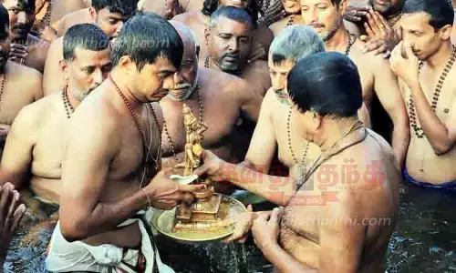 காவிரியில் அய்யப்ப சுவாமிக்கு ஆராட்டு காவிரியில் அய்யப்ப சுவாமிக்கு ஆராட்டு