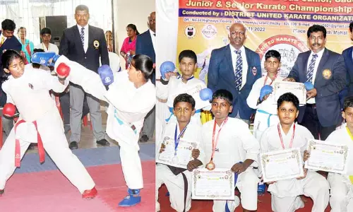 திருச்சியில் மாவட்ட அளவிலான கராத்தே போட்டி