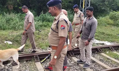 ரெயில் நிலையத்தில் வெடிகுண்டு சோதனை