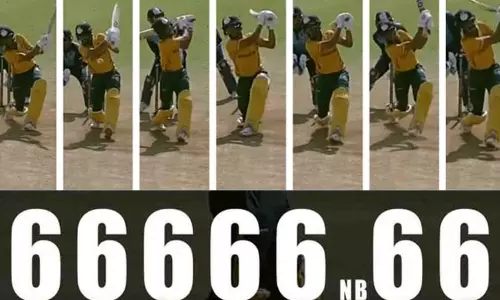 ருத்ரதாண்டவமாடிய ருதுராஜ் ஒரு ஓவரில் 7 சிக்சர்கள் அடித்து சாதனை