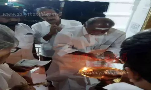 புதுச்சேரி முதல்-அமைச்சர் ரங்கசாமி  தரிசனம்