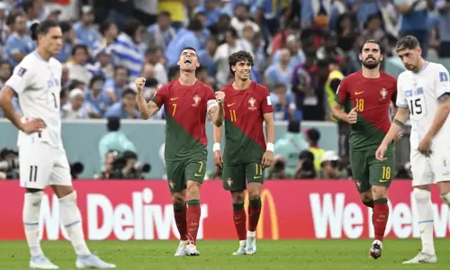 உலகக்கோப்பை கால்பந்து: உருகுவே அணியை வீழ்த்தி 2-வது சுற்றுக்கு முன்னேறியது போர்ச்சுக்கல்..!!