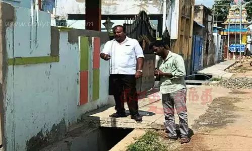 வடிகால்களை மேயர் ஆய்வு