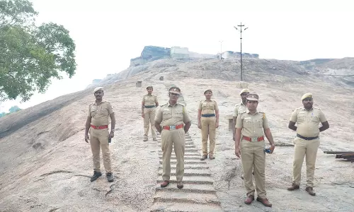 திருக்கார்த்திகை தீபதிருநாளில் திண்டுக்கல் மலைக்கோட்டையை பூட்டி போலீஸ் குவிப்பு திருக்கார்த்திகை தீபதிருநாளில் திண்டுக்கல் மலைக்கோட்டையை பூட்டி போலீஸ் குவிப்பு
