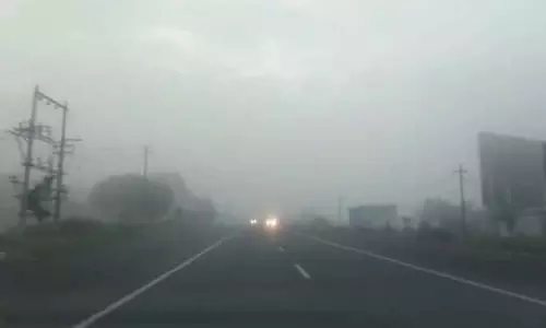 கோவையில் கடும் பனிமூட்டம்