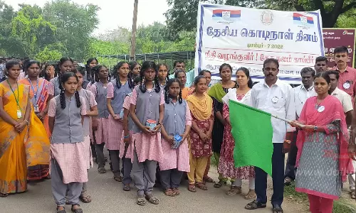 ஆரணி, திருவண்ணாமலையில் படை வீரர் கொடிநாள் விழிப்புணர்வு ஊர்வலம்