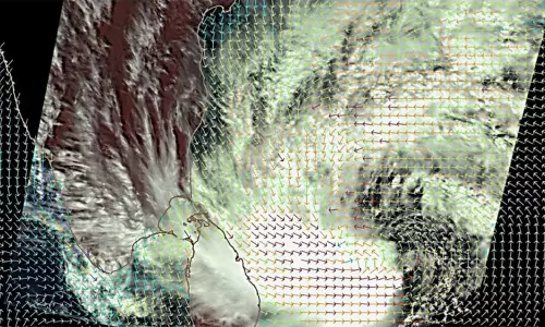மாண்டஸ் புயலின் புகைப்படத்தை வெளியிட்டது இஸ்ரோ