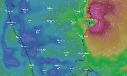 அடுத்த ஒரு மணி நேரத்தில் மாண்டஸ் புயலின் கண் பகுதி கரையைக் கடக்கும்: வானிலை ஆய்வு மையம் தகவல்