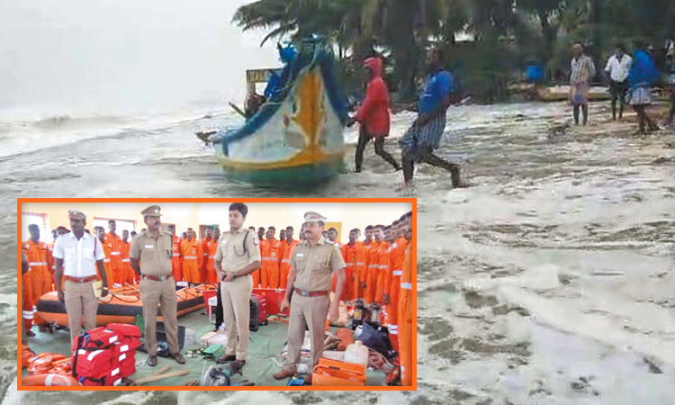 Storm 'Mantus': Heavy sea rage at Mamallapuram - 8 feet high waves ...