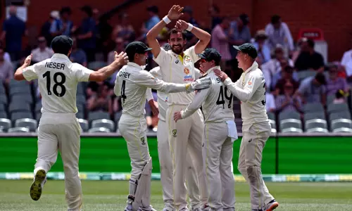 பகல்-இரவு டெஸ்ட்: வெஸ்ட் இண்டீசை 77 ரன்னில் சுருட்டி அபார வெற்றி பெற்றது ஆஸ்திரேலியா...! பகல்-இரவு டெஸ்ட்: வெஸ்ட் இண்டீசை 77 ரன்னில் சுருட்டி அபார வெற்றி பெற்றது ஆஸ்திரேலியா...!