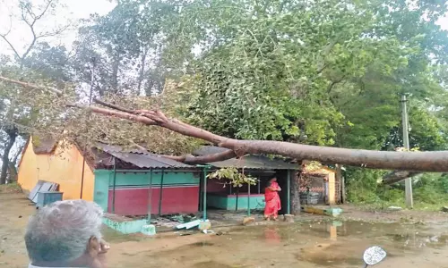 மாண்டஸ் புயல் எதிரொலி; வீடுகள், மின்கம்பங்கள் சேதம்