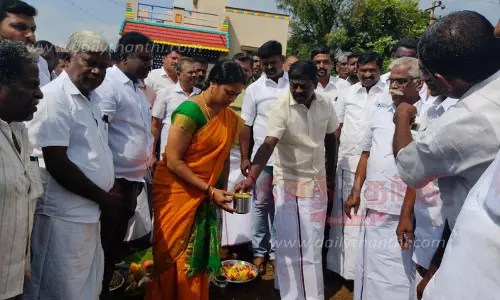 தரைமட்ட நீர்த்தேக்க தொட்டி அடிக்கல் நாட்டு விழா