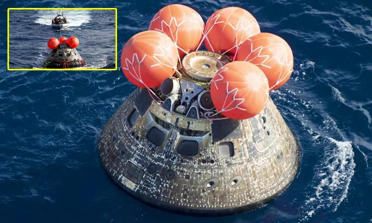 நாசாவின் ஓரியன் விண்கலம் பூமிக்கு திரும்பியது நாசாவின் ஓரியன் விண்கலம் பூமிக்கு திரும்பியது