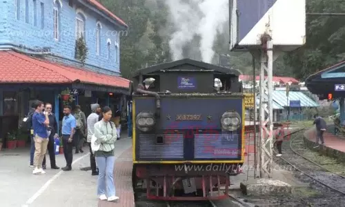 மலை ரெயிலை வாடகைக்கு எடுத்த வெளிநாட்டு சுற்றுலா பயணிகள் மலை ரெயிலை வாடகைக்கு எடுத்த வெளிநாட்டு சுற்றுலா பயணிகள்