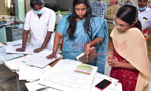 திருமலைப்பட்டி ஆரம்ப சுகாதார நிலையத்தில் கலெக்டர் ஆய்வு