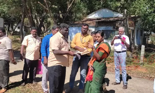 தாளவாடி மலைப்பகுதியில் மாவட்ட வருவாய் அதிகாரி ஆய்வு தாளவாடி மலைப்பகுதியில் மாவட்ட வருவாய் அதிகாரி ஆய்வு