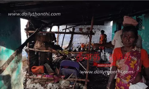 கோபி அருகே வீட்டில் தீ விபத்து