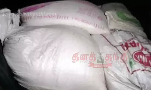 1 டன் ரேஷன் அரிசி பறிமுதல்