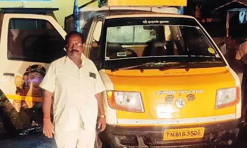 திருச்சியில் திருட்டுபோன சரக்கு வேன் திருவண்ணாமலையில் மீட்பு