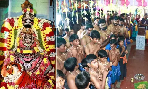 விழுப்புரம் கீழ்பெரும்பாக்கம்சபரிகிரீசன் கோவிலில் மண்டல பூஜை விழா