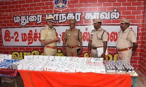 மதுரை நகரில் 17 ஆயிரம் போதை மாத்திரைகளுடன் 2 பேர் கைது