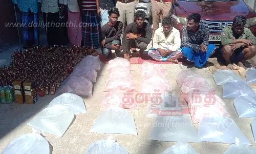 ரூ.5 லட்சம் மதுபாட்டில்கள், சாராயம் பறிமுதல்